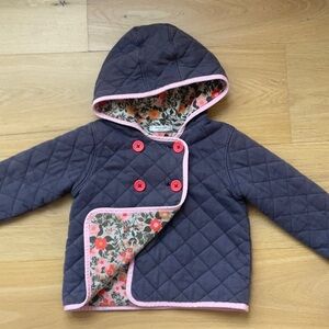 Quilted Kids Jacket with Pink Trim